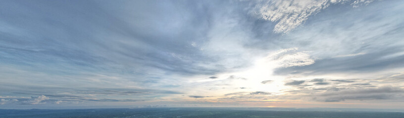 Sunset sky wide panorama background