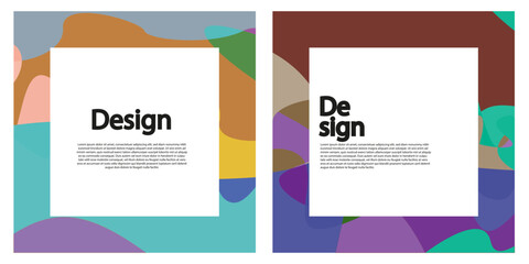 Simple modern abstract cover set. Cool colorful abstract shapes composition. Suitable for companies and businesses in any sector. Memorable, attractive, modern, simple, clean, profesional. Vector EPS