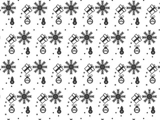 Winter seamless pattern with christmas trees, spruce woods on white background. Surface design for wrapping, giftwrap, textile, fabric, paperand scrapbook wallpaper