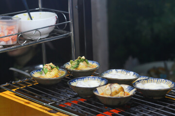 Stir Fried Balut with Tamarind Sauce cusine in ho thi ky street, ho chi minh city