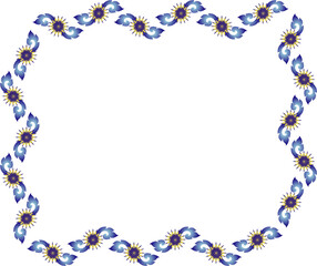 frame of blue beads