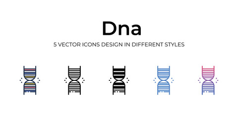 DNA icons set vector illustration. vector stock,