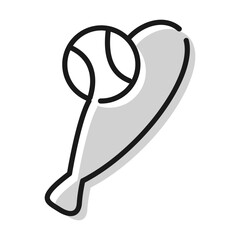 シンプルな野球のアイコン