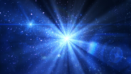 宇宙　銀河　パーティクル　粒々　星々　星雲　キラキラ　幻想的　神秘　暗闇　発光　星