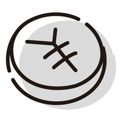 円（¥）硬貨　お金のイメージイラスト