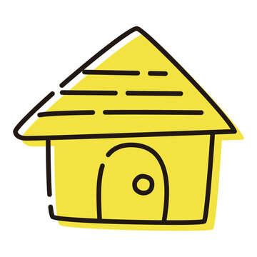 recommend clip art: シンプルな手描き風の家のイラスト