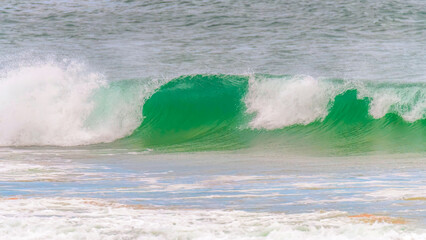 Fototapeta premium Wave curling over on the ocean