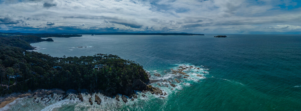 Panorama South Coast seascape from Lilli Pilli Beach