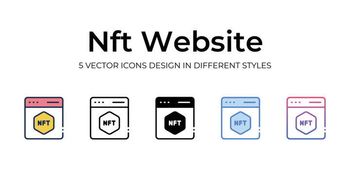 nft website icons set vector illustration. vector stock,