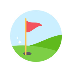 Golf clubs and balls for sporting events on the grass.