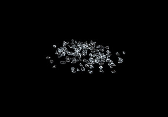 diamond glass 3d icon isolated in black background
