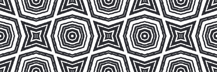 Geometric seamless pattern. Black symmetrical