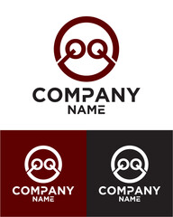 Initial letter q q logo vector design template