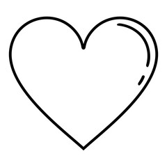 Heart-Shaped. Love Icon Symbol for Pictogram, App, Website, Logo or Graphic Design Element. Format PNG