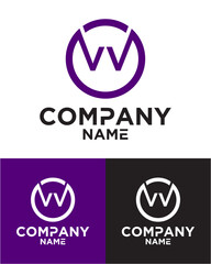 Initial letter v v logo vector design template