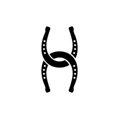 Horseshoe icon. Simple illustration of horseshoe isolated on white background