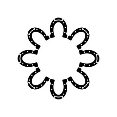 Horseshoe icon. Simple illustration of horseshoe isolated on white background