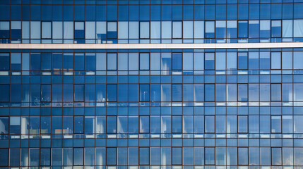 Windows of modern glass office building. Concept of modern architecture from glass, steel and concrete. Architectural detail © evgenij84