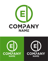 Initial letter e l logo vector design template