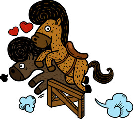 Hand drawn horse character