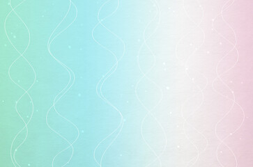 Obraz premium Japanese paper texture background with pastel color gradation and line wavy pattern. 