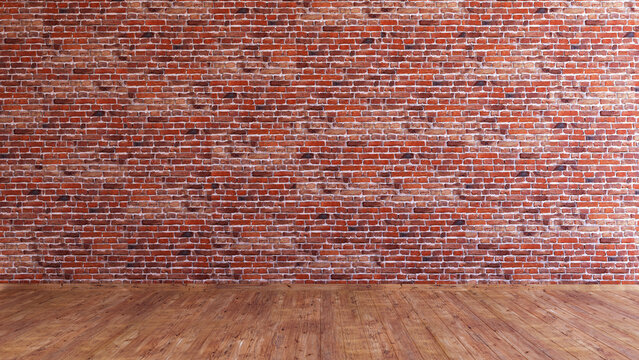 Red brick wall grunge texture, Old red brick wall grunge texture design background, Blank wall 3d rendering.