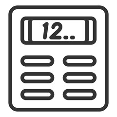 Floor scales for weighing - icon, illustration on white background, outline style