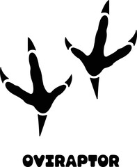 Obraz premium Dinosaur Track Foot Print Svg Silhouette