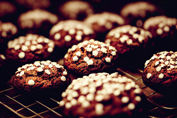 Mix of delicious freshly baked goods, digital illustration, digital painting, cg artwork, realistic illustration, 3d render