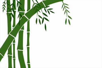 Fototapeta na wymiar Bamboo Wall Decorating Art, Bamboo Painting for decoration, Bamboo Vector Art