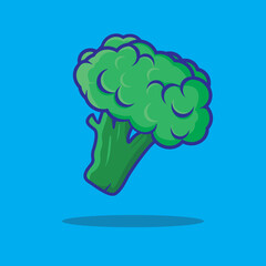 broccoli vector flat design, concept vegetable icon. suitable as an icon, symbol, sticker, or other needs