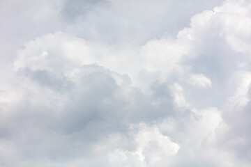 White clouds in the sky as background.