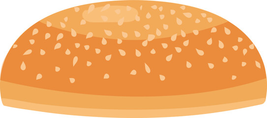 Bun bakery icon cartoon vector. Meat burger. American bacon
