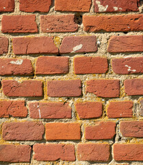 Obraz premium Old red bricks on the wall.