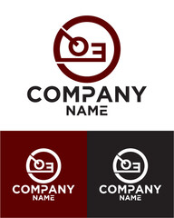 Initial letter q e logo vector design template