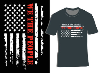 We the people USA Flag T-Shirt And Mug Design Vector, Patriotic t shirts, Vintage USA Flag 1776, US Flag T-shirts.