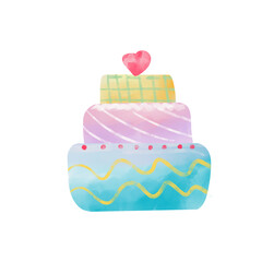 birthday cake isolated on white