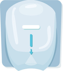 Hand dryer icon cartoon vector. Hair blow. Air dry
