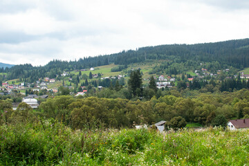 Fototapeta na wymiar view from the Vatra Dorne resort
