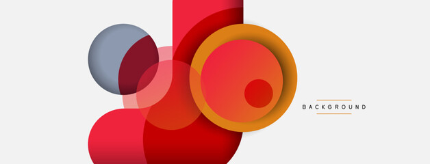 Creative geometric wallpaper. Minimal abstract background. Circles composition vector illustration for wallpaper banner background or landing page