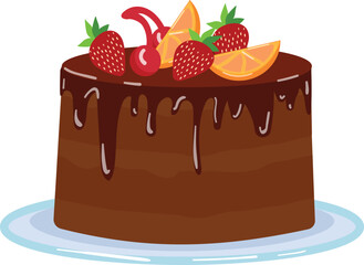 Cake icon cartoon vector. Happy birthday. Anniversary party
