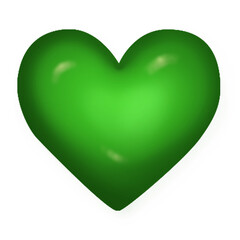 Serce zielone - obrazy, fototapety, plakaty