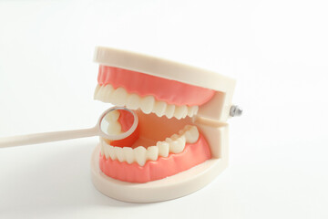 Concept of tooth treatment and dental care