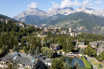 panorama of Sauze d'Oulx in the Susa Valley