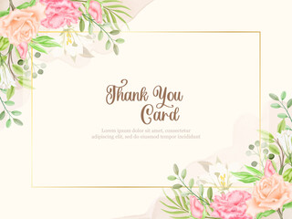 Beautifull Watercolor Floral Wedding Background Template