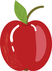 Red apple fruit icon cartoon vector. Mulled wine. Hot drink