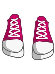 pink Color sport shoes on transparent background