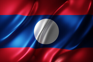 Laos 3d flag - 530985911
