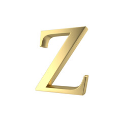 3d golden letter Z