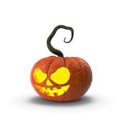 halloween pumpkin isolated on white
